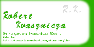 robert kvasznicza business card